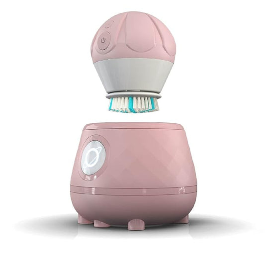 TAO Clean Ona Diamond Orbital Facial Brush and Cleansing Station – Suave Mauve – Electric Face Cleansing Brush with Ergonomic Handle, Dual Speed Settings-Velvo Beauty