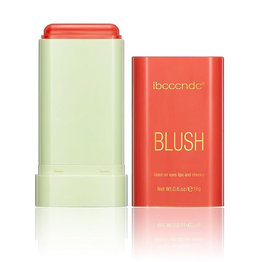 Multi-Use Makeup Blush Stick, 3-in-1 Cream Blush Stick Beauty Tinted Solid Blush Stick for Cheek/Eyes/Lips, Waterproof Moisturizer Stick, Suitable for All Skin (03# Coral Orange)-Velvo Beauty