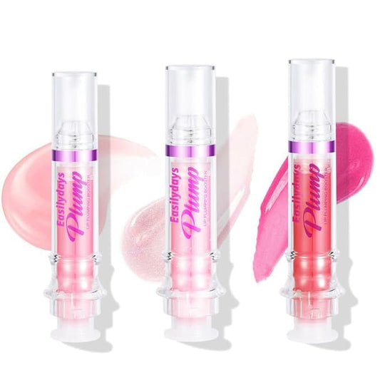 3 Colors Lip Plumping Booster, Spicy Lip Plumper Gloss Lip Oil, Ultra-Hydrating & Nourishing Glossy Finish Fuller Natural Lip Gloss, Plump & Pout Lip Plumper for Women Girls, Set #01,02,03-Velvo Beauty