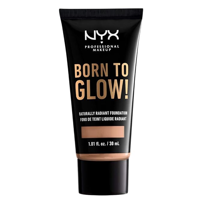NYX PROFESSIONAL MAKEUP Born To Glow Naturally Radiant Foundation, Medium Coverage - Soft Beige-Velvo Beauty