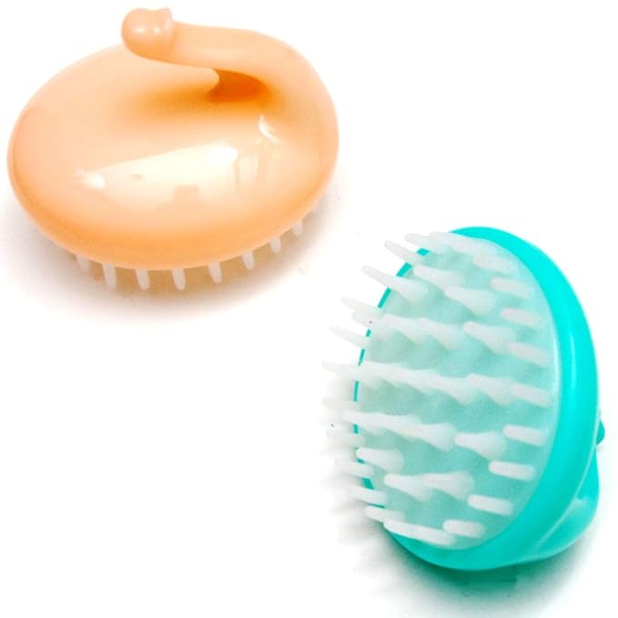 Hair Scalp Massage Shampoo Brush Massager (Assort Color_2 Pack)-Velvo Beauty