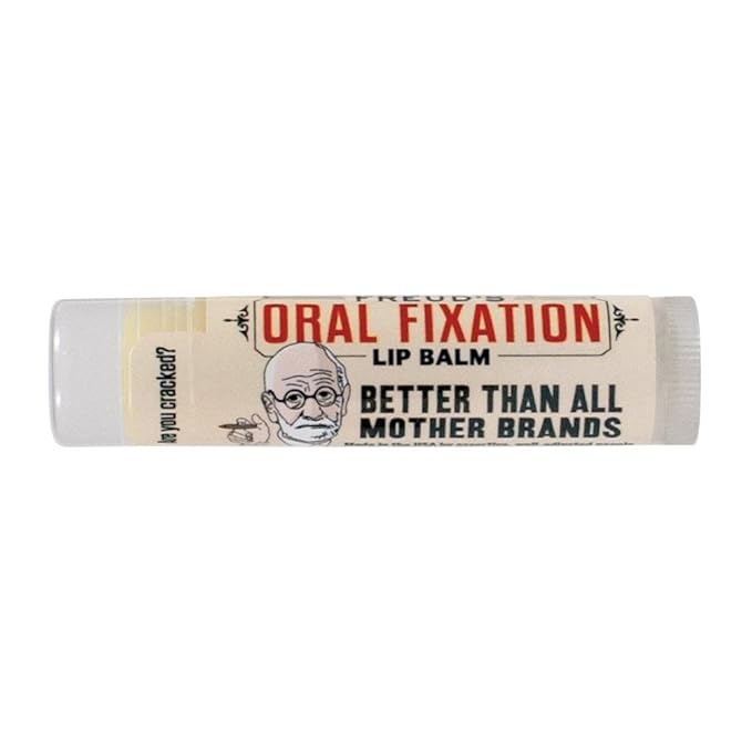 Sigmund Freud's Oral Fixation Lip Balm Tube, Eucalyptus Mint Flavored - Cruelty-Free and Made in The USA from Natural and Imported Ingredients-Velvo Beauty