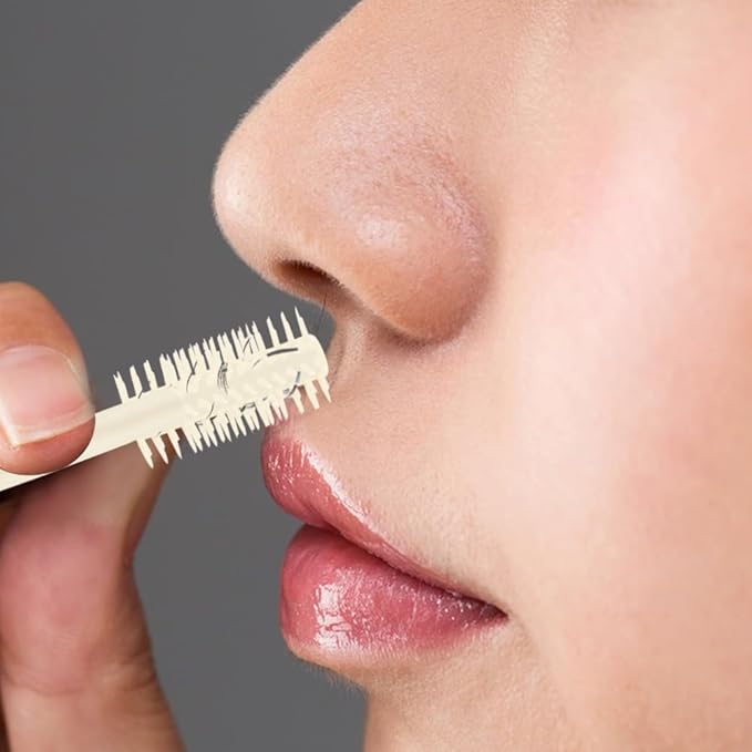 Nasal Hair Cutter, 2025 Upgraded Double Sided Noses Hairs Knife, 360° Rotating Portable Manual Nose Hair Trimmer, Noses Hairs Remover for Women Men Travel Essentials (Dark Green, 12 Pcs)-Velvo Beauty