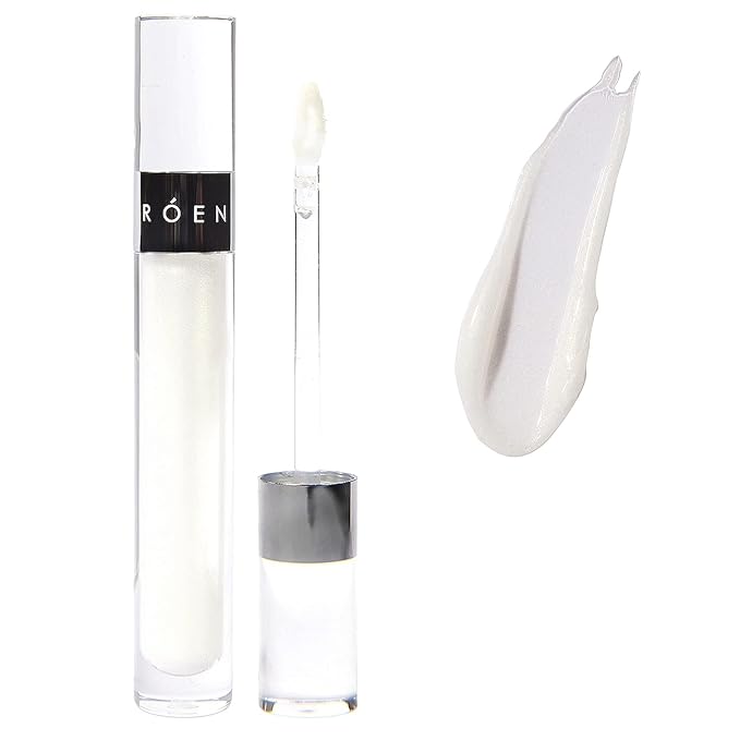 ROEN - Natural Kiss My Liquid Lip Balm Shimmer | Vegan, Cruelty-Free, Clean Makeup (COSMO - Clear With Gold Shimmer)-Velvo Beauty