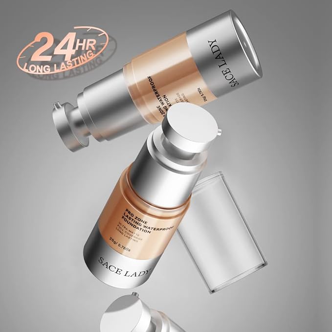 Ultra Matte Liquid Foundation Makeup, Full Coverage Shine Free Foundation Cream for Oily Skin, Waterproof Natural Face Foundation Make-Up Lasts Up to 24HR, 0.7Oz (#04)-Velvo Beauty