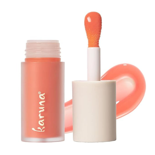 Karuna Skin - Tinted Lip Oil, Soothing & Moisturizing Lip Products with Peptides, Antioxidants, Hydrating Flattering Vegan Lip Tint, Pause, 4.8 mL/0.16 fl. oz-Velvo Beauty
