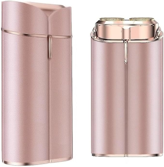 Facial Hair Removal for Women, Portable Painless Electric Shaver Device with Built-in LED, Wet/Dry Electric Razor Hair Remover Epilators for Face, Chin, Upper Lip and Arms (Rose Gold-2025)-Velvo Beauty
