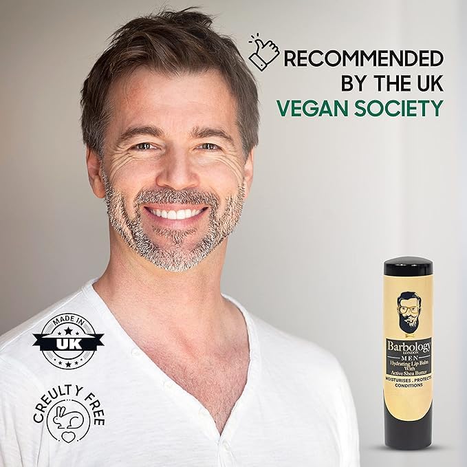 Men's Moisturizing Lip Balm for Chapped Lips with Organic Moroccan Argan Oil, Lightweight Formula Leaves Zero Residue, 0.17oz (Pack of 3)-Velvo Beauty