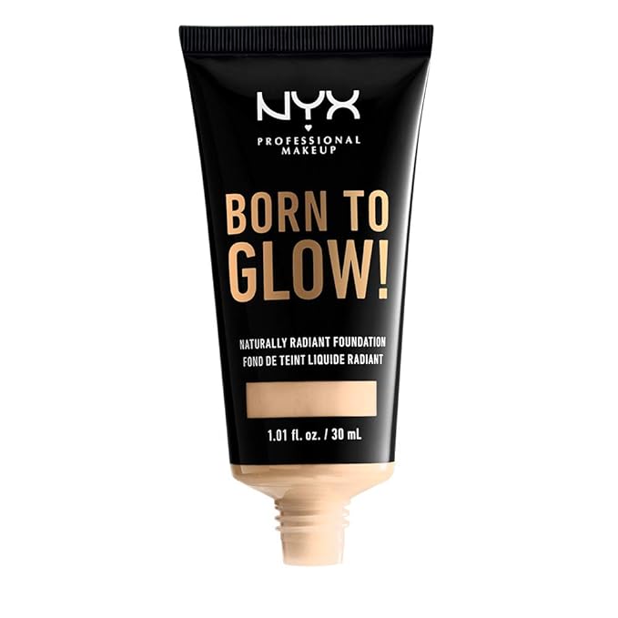 NYX PROFESSIONAL MAKEUP Born To Glow Naturally Radiant Foundation, Medium Coverage - Pale-Velvo Beauty