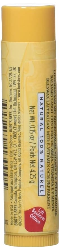 Burt's Bees Beeswax Lip Balm Tube, 15-Ounce Tubes (Pack of 4)-Velvo Beauty