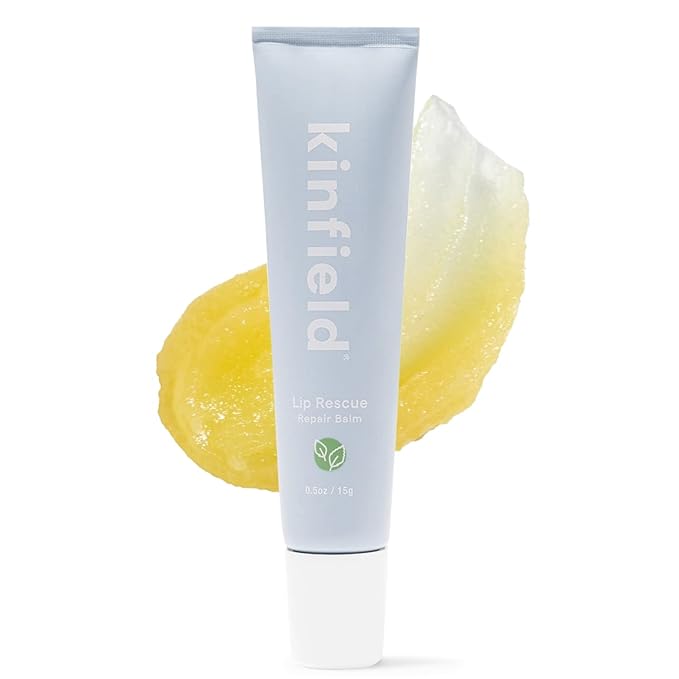 Kinfield Lip Rescue - Minty Tube Lip Balm - Moisturizing Lip Treatment for Dry, Chapped Lips - Untinted - Beeswax and Cruelty-Free Skincare - 0.5 oz / 15 g-Velvo Beauty