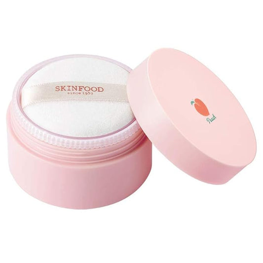 SKINFOOD Peach Cotton Multi Finish Powder 15g - Peach Extract & Calamin Powder Contained Sebum Control Silky Powder for Oily Skin, Sweet Peach Scent with Baby Skin-Velvo Beauty