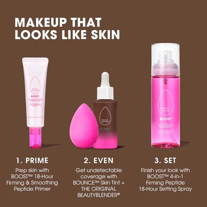 Beautyblender 12-Hour Always on Radiant Skin Tint, Breathable Serum Foundation Stays Put for All Day Long Wear, Infused with Hyaluronic Acid & Niacinamide, Deep 3-Velvo Beauty