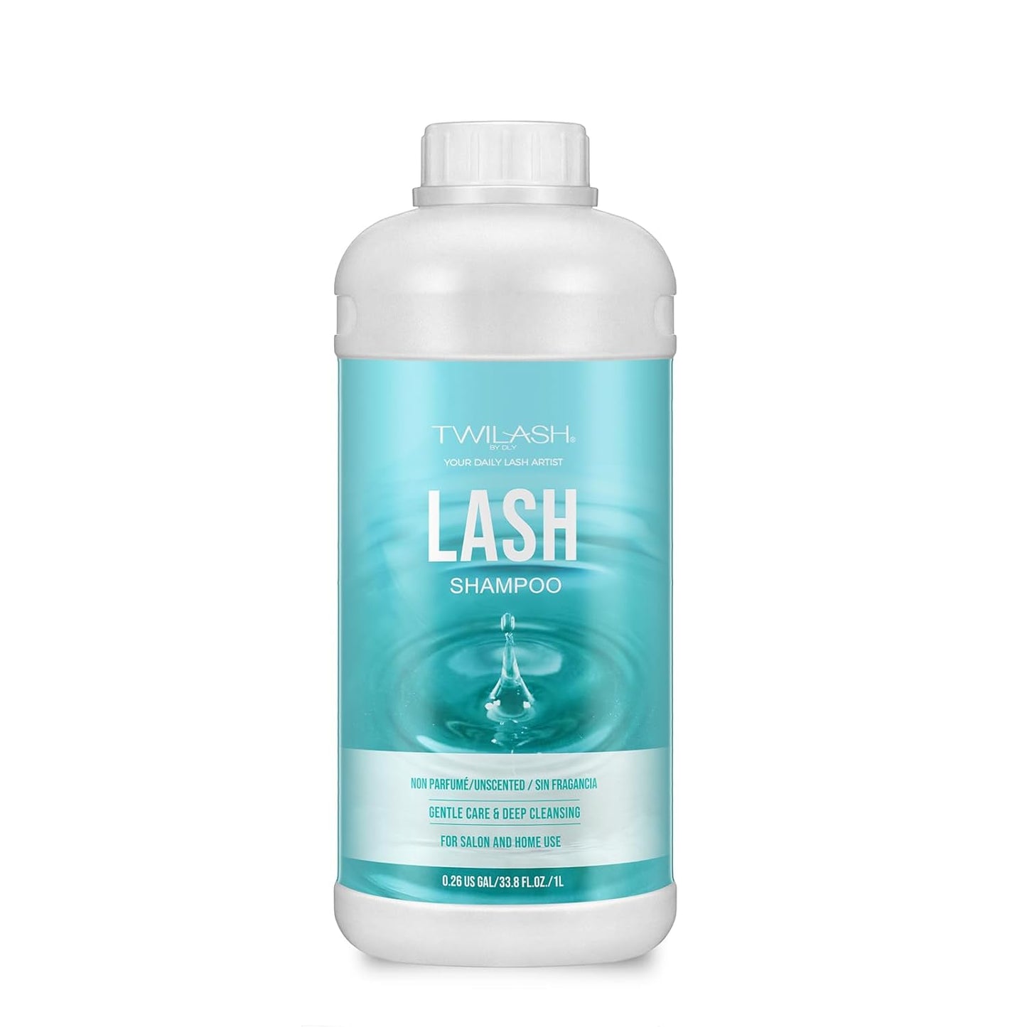 Lash Shampoo Bulk, Eyelash Cleanser for Extensions 1 Liter, Safe Makeup Remover, Non-irritating or Burning Formula Eyelid Foaming Cleanser for Professional Salon and Home Use (Unscented-1L)-Velvo Beauty