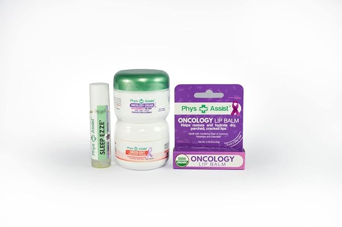PhysAssist - Comfort kit for Chemo & Radio Patient The Gift of Love, Faith & Support. 2-1.5 oz face and body cream plus lip balm & roll-on-Velvo Beauty