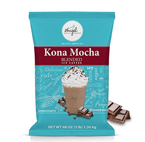 Angel Specialty Products Blended Ice Coffee Instant Powder Barista Drink Mix, KONA MOCHA [3 LB] [34 SERVINGS]-Velvo Beauty