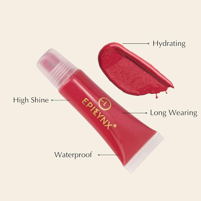 Fun Colors Vegan Lip Balm - Lightweight, Moisturizing Formula for Hydration and Long Lasting Wear - Allergen Free for Sensitive Skin - Red Strawberry EpiLynx by Dr. Liia-Velvo Beauty