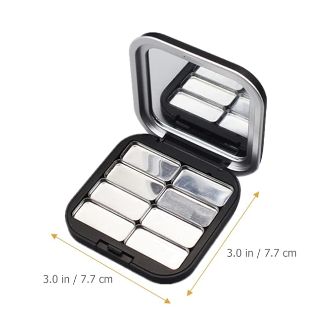 2pcs Empty Magnetic Eyeshadow Palette, Small Makeup Palette Lipstick Compact Containers Cosmetic Sample Storage Cases Magnetic Pallete for Makeup-Velvo Beauty