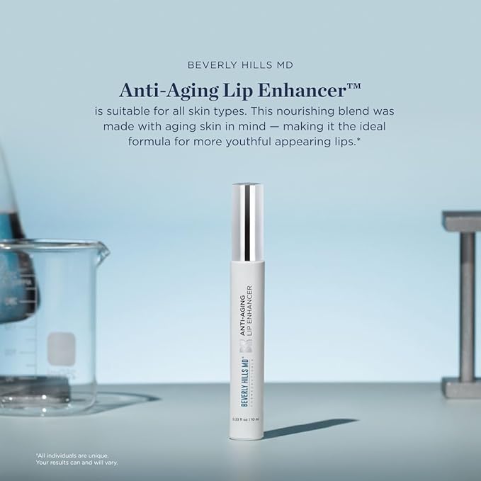 Anti Aging Lip Enhancer- Plumping Formula for Fuller, Hydrated Lips - Visibly Volumize, Smooth Lips w/Collagen Supporting Agents- Hyaluronic Acid, Ceramides, Peptides- No Sting/Burn-Velvo Beauty