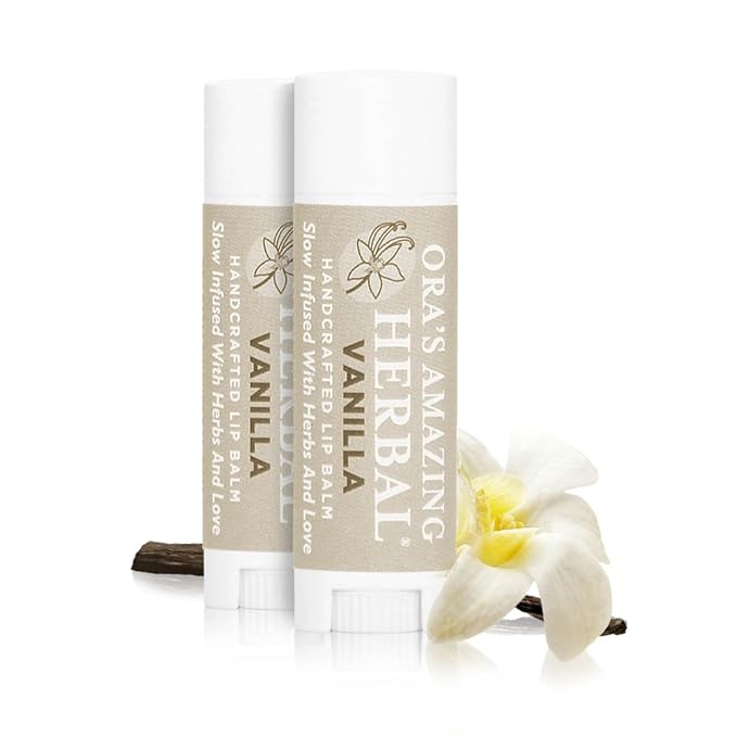 Soothing Natural Vanilla Lip Balm, Beeswax Lip Balm, Calendula Lip Balm, Dry Cracked Lips, Perioral Dermatitis, Organic Coconut Oil No Synthetic Fragrance-Velvo Beauty