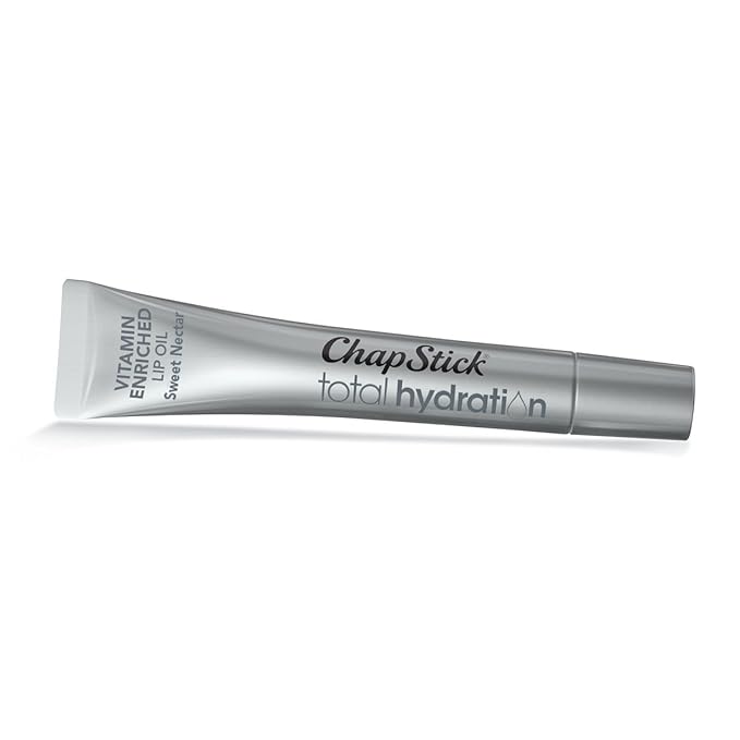 ChapStick Total Hydration Sweet Nectar Flavor Vitamin Enriched Lip Oil, Non Tinted Lip Care - 0.23 Oz-Velvo Beauty