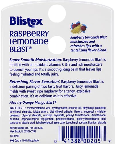 Blistex Lip Protectant, Spf 15, Raspberry Lemonade Blast, 0.15 oz-Velvo Beauty