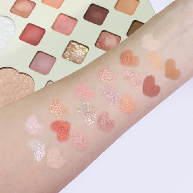 18 Girds Colorful Matte Shimmer Eyeshadow Palette for Eye Makeup,High Pigmented Eye Shadow Primers Powder Palet de sombras de ojos-Velvo Beauty