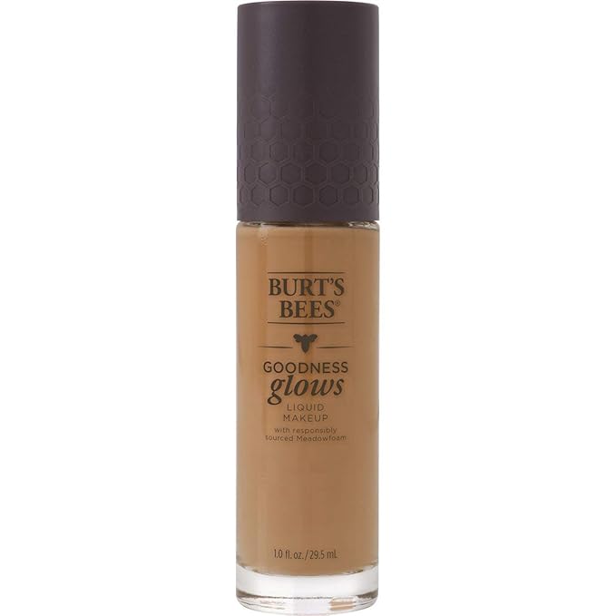 Burt's Bees Goodness Glows Liquid Makeup, Rich Caramel - 1.0 Ounce-Velvo Beauty