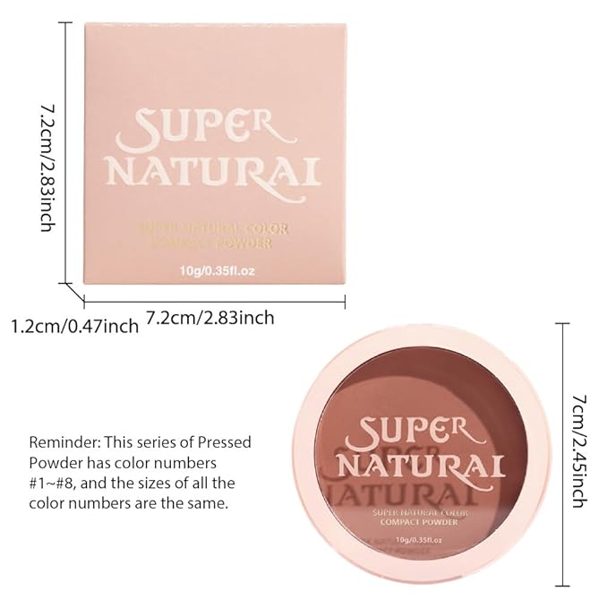 Oil Control Face Pressed Powder, Matte powder setting powder, long-lasting and waterproof loose powder, Flawless Lightweight Face Cosmetics, Cruelty-free, (08, 1 Pcs)-Velvo Beauty