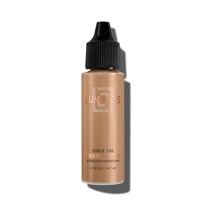 LUMINESS Rose 4-in-1 Airbrush Foundation - Shade 100, Tan, 0.50 Oz-Velvo Beauty