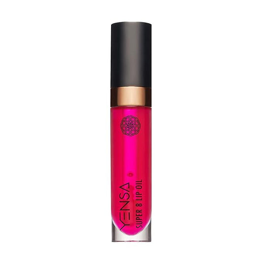 YENSA Super 8 Lip Oil, Natural Korean Moisturizing Gloss, No-Sticky Transparent Formula For Hydrating Lip Care (Pink Shine) .22 fl oz-Velvo Beauty