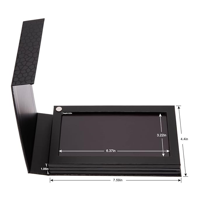 3-Layer Rotation Magnetic Palette 3 in1 Empty Makeup Palette Storage Box for Eyeshadow Lipstick Blush Powder (Black)-Velvo Beauty