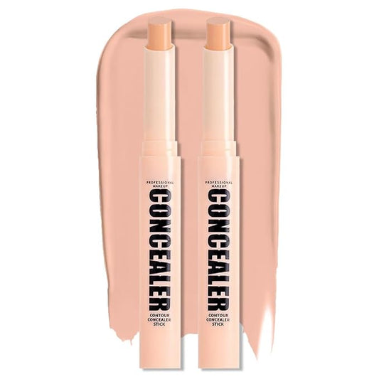 Kaely 2Pcs PROFESSIONAL MAKEUP Correcting Concealer Stick,Medium Coverage Concealer Crayon,under Eye Brightener Concealer for Dark Circles,corrector de ojeras,Lightweight,Vegan,05 HONEY PINK-Velvo Beauty