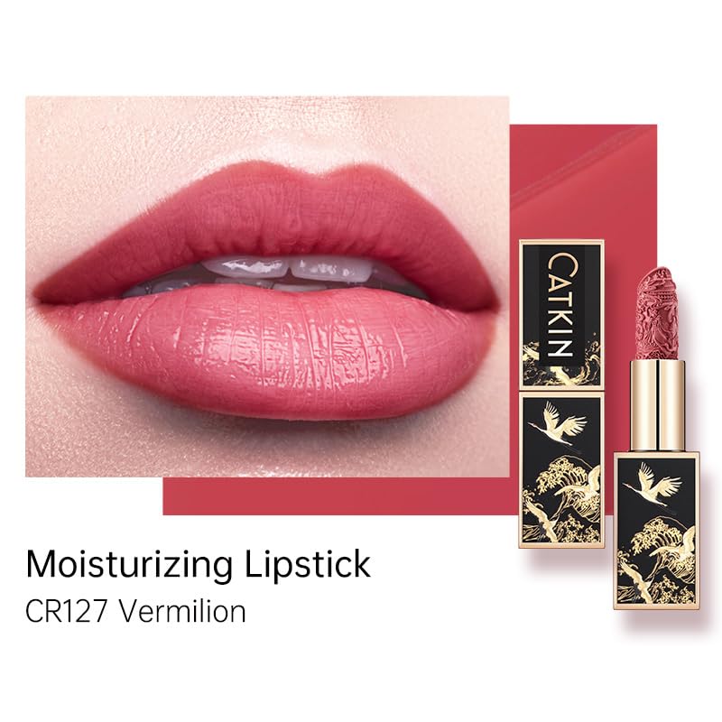 Catkin Carving Lipstick 3pcs Set Silky Smooth Moisture Long Lasting Highly Pigmented Waterproof for Lip Color Makeup 0.13 Ounce X 3 Gift for women-Velvo Beauty