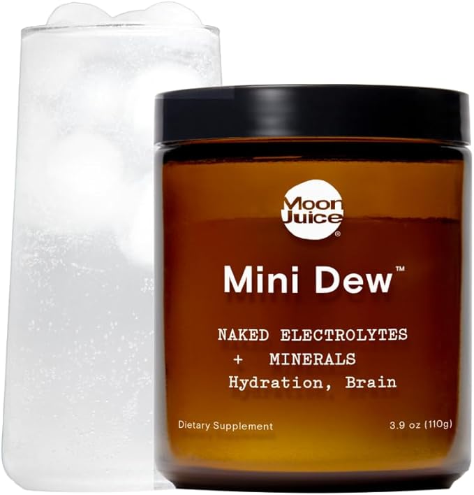 Moon Juice - Mini Dew Electrolytes Powder - Naked (Unflavored), 30 Servings - 2in1 Electrolytes & Minerals - Hydration Powder - Magnesium, Calcium, Potassium & Pink Salt - Sugar Free, Vegan, Non GMO-Velvo Beauty