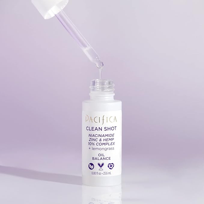 Pacifica Clean Shot Niacinamide Zinc and Hemp 10 Percent Complex Unisex 0.8 oz-Velvo Beauty
