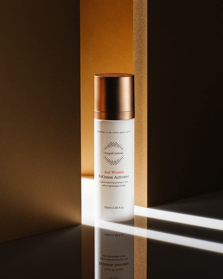 ReGenon Activator – Antioxidant Ampoule Mist with Camellia Flower Water, Oat Seed Extract, Lecithin & Oxygen, Hydrating & Brightening Toner Mist. 3.38 fl.oz (100ml)-Velvo Beauty