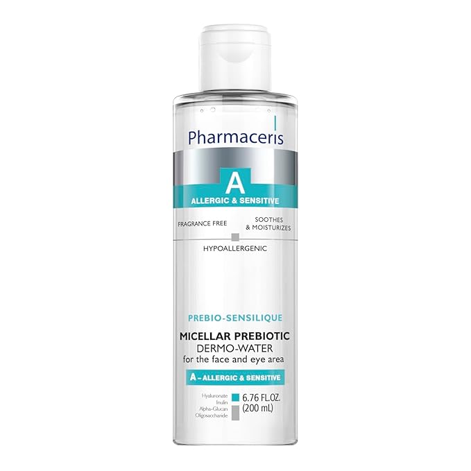 PREBIO-SENSILIQUE Micellar Prebiotic Dermo-Water for Face & Eyes, Removes Makeup & Impurities, Soothes & Moisturizes Allergic & Sensitive Skin, Safe for Contact Lens Wearers, 6.76 fl oz-Velvo Beauty
