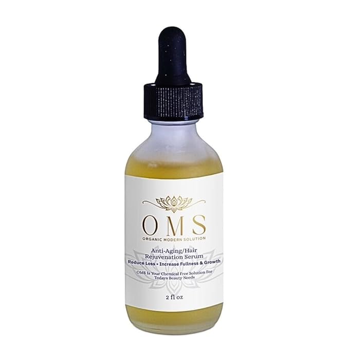 OMS Hair Growth Leave-In Daily Scalp Serum, Dramatically Reduces Loss & Graying, Increases Fullness & Density, Thickening & Strengthening, Chemical-Free, Clean Beauty, 6ml/2oz-Velvo Beauty