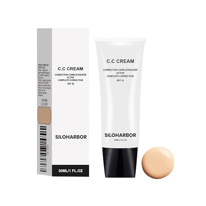 CC Cream, CC Cream Self Adjusting for Mature Skin, Color Corrector & Lightweight, Satin Skin, Suitable for All Skin Types, 1 Fl Oz (Natural)-Velvo Beauty