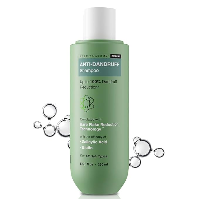 Bare Anatomy Expert Anti-Dandruff Shampoo Targets Oily Scalp And Sheds Dry Flakes Clears away dandruff flakes Relieves from excessive oil 8.4 Ounce-Velvo Beauty