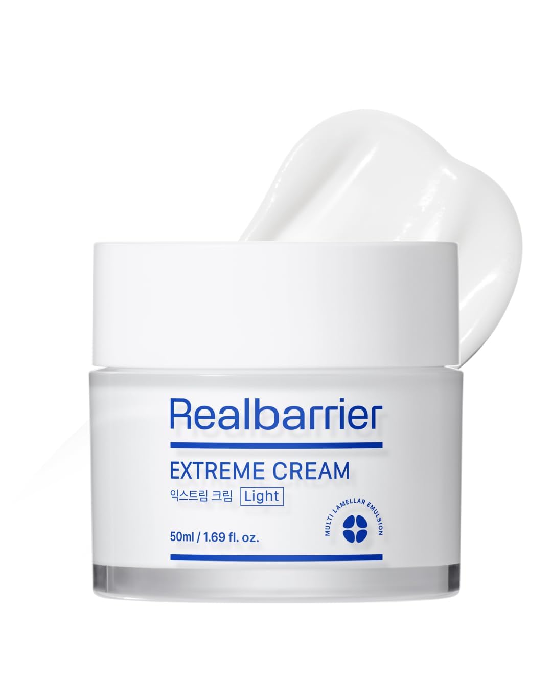 Real Barrier | Extreme Cream Light | Lightweight Daily Soft Face Moisturizer | Facial Moisturizing Cream with Hyaluronic Acid & Ceramides | Sensitive Skin Barrier Korean Skin Care | 1.69 fl oz (50ml)-Velvo Beauty