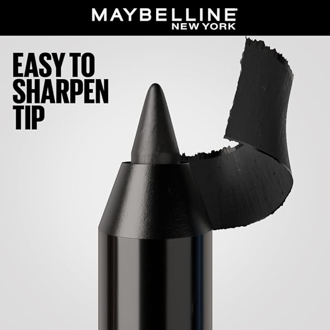MAYBELLINE New York Tattoo Studio Long-Lasting Sharpenable Eyeliner Pencil, Glide on Smooth Gel Pigments with 36 Hour Wear, Waterproof Rose Quartz 0.04 oz-Velvo Beauty