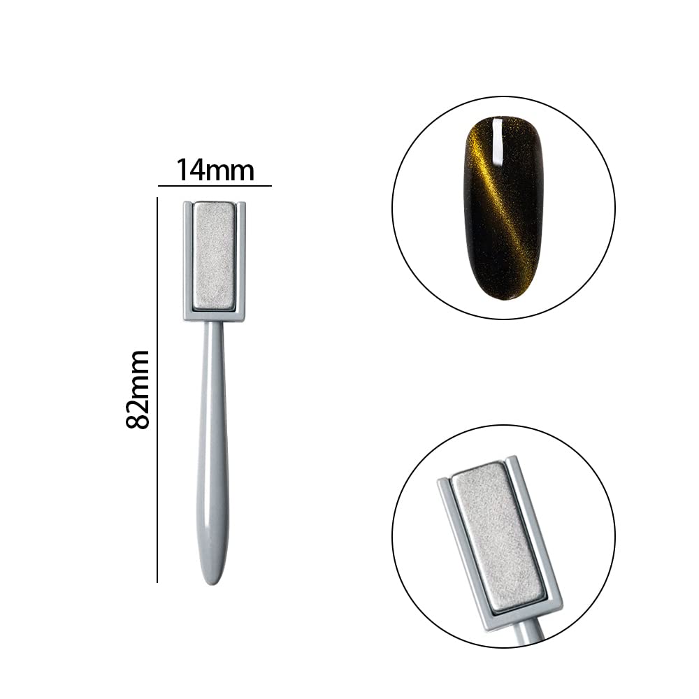 15 Pcs Nail Magnet Tool Set Magnet Plate Wand Board Magnetic Pen Stripe Nail Magnet Double Ended Magnet Wand Magnet Stick for Cat Eye Gel Polish Nail Art-Velvo Beauty