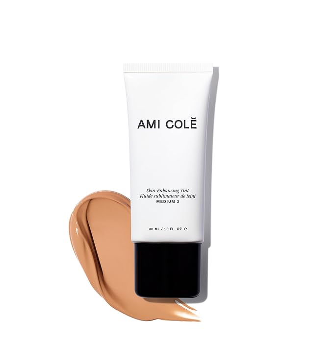 AMI COLÉ Skin-Enhancing Tinted Moisturizer (Medium 2), tinted moisturizer for face, bb cream, skin tint, face makeup-Velvo Beauty