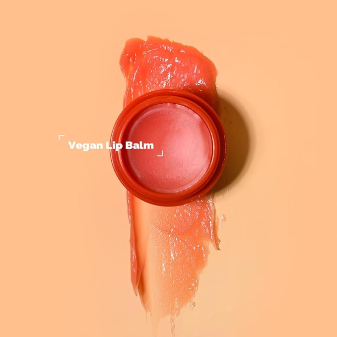 PS.PRETTYSKIN Moisturizing Korean Vegan Lip Balm 0.31oz. (9g) Smooth, Soft Texture, Hydrating, Natural Shine, Glossy (Tomato)-Velvo Beauty
