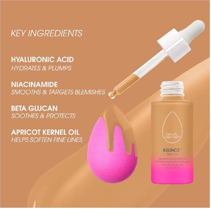 Beautyblender 12-Hour Always on Radiant Skin Tint, Breathable Serum Foundation Stays Put for All Day Long Wear, Infused with Hyaluronic Acid & Niacinamide, Tan 2-Velvo Beauty