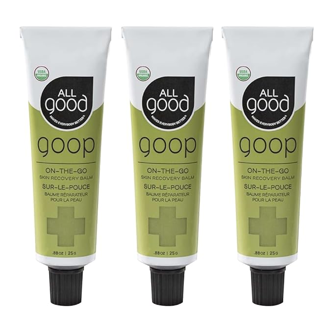 All Good Goop on the Go - Chafing Cream, Dry Skin Salve, Cracking Lip Moisturizer - Soothes, Hydrates & Calms - Travel Size Recovery Balm 1oz (3-pack)-Velvo Beauty