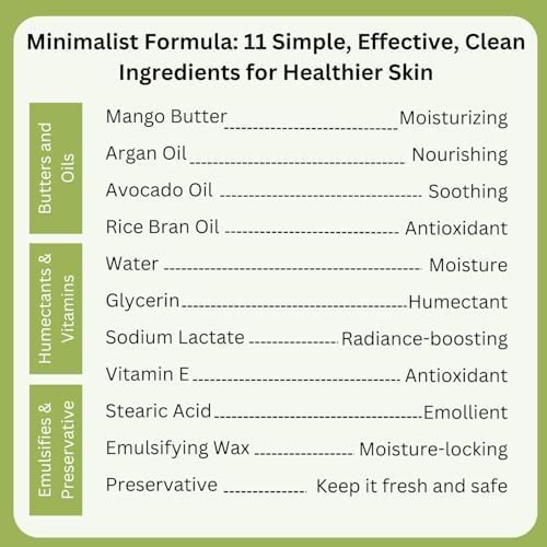 RaGaNaturals Natural Moisturizing Cream - Body & Face Moisturizer for Dry to Very Dry, Sensitive Skin - Unscented Body Cream with Vitamin E & Avocado, Argan Oil - Non-Comedogenic, Fragrance Free -8 Oz-Velvo Beauty