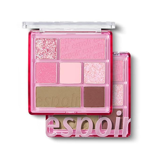 Espoir Real Eye Palette #6 Plum Soda | Everyday Multi-Use Long-Lasting and Blendable 7 Colors Eyeshadow Palette for Eyeshadow Base and Cheeks Makeup | Warm, Cool, Neutrals | Korean Makeup-Velvo Beauty